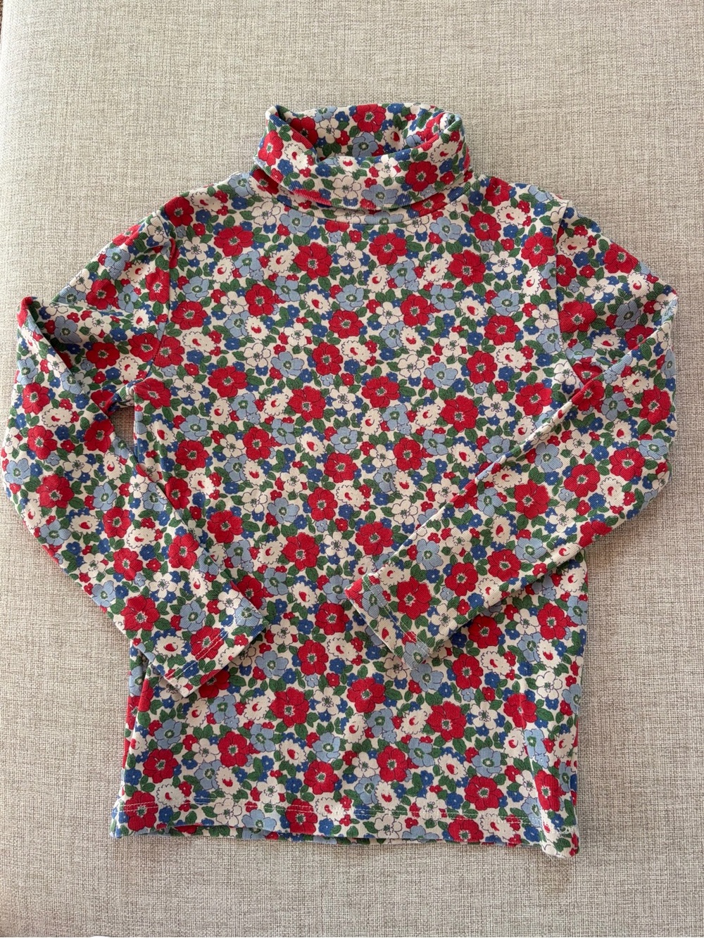 Mini Boden Floral Turtleneck - Size 5-6 years
